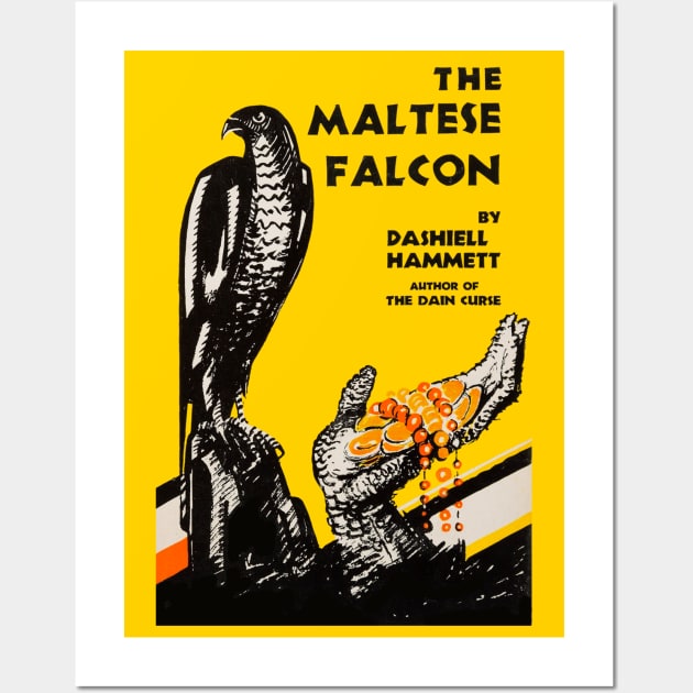 The Maltese Falcon Novel Cover Wall Art by MovieFunTime